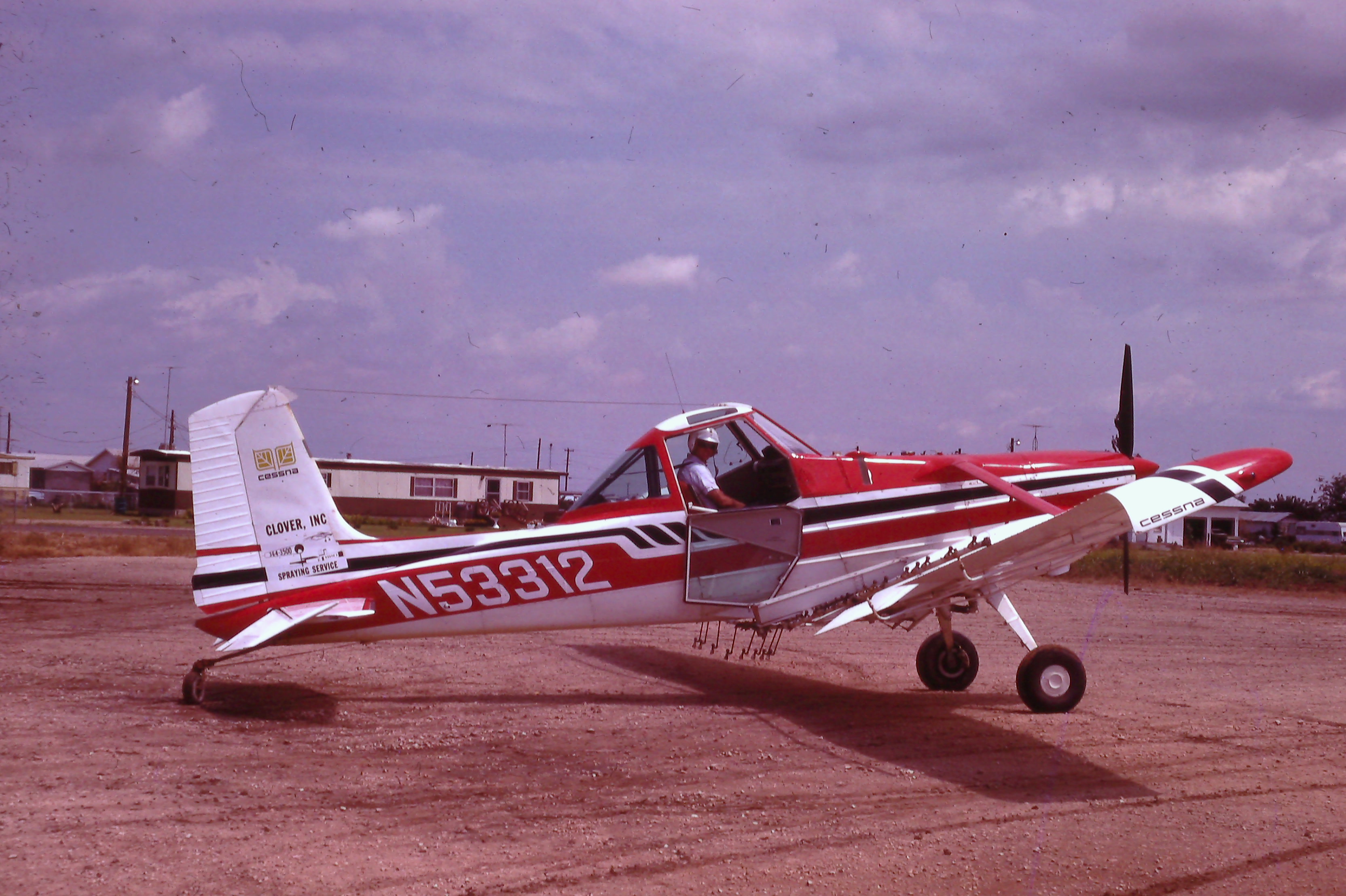 My C-188 flying for Clover Agri-Spray - Hereford, TX - 1977-78
